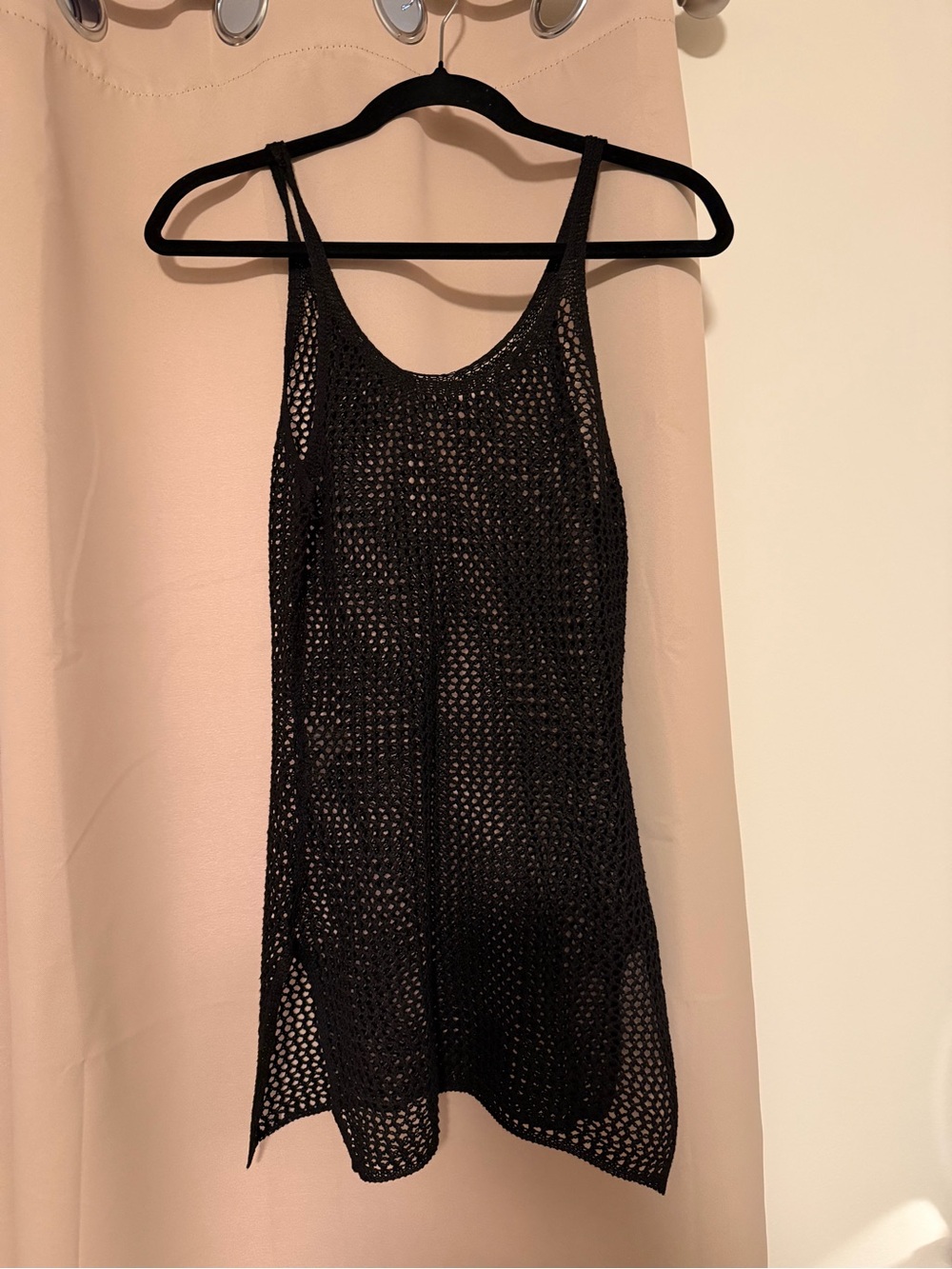 Crochet Tank Dress Coverups Pair - White & Black - Picture 3 of 3